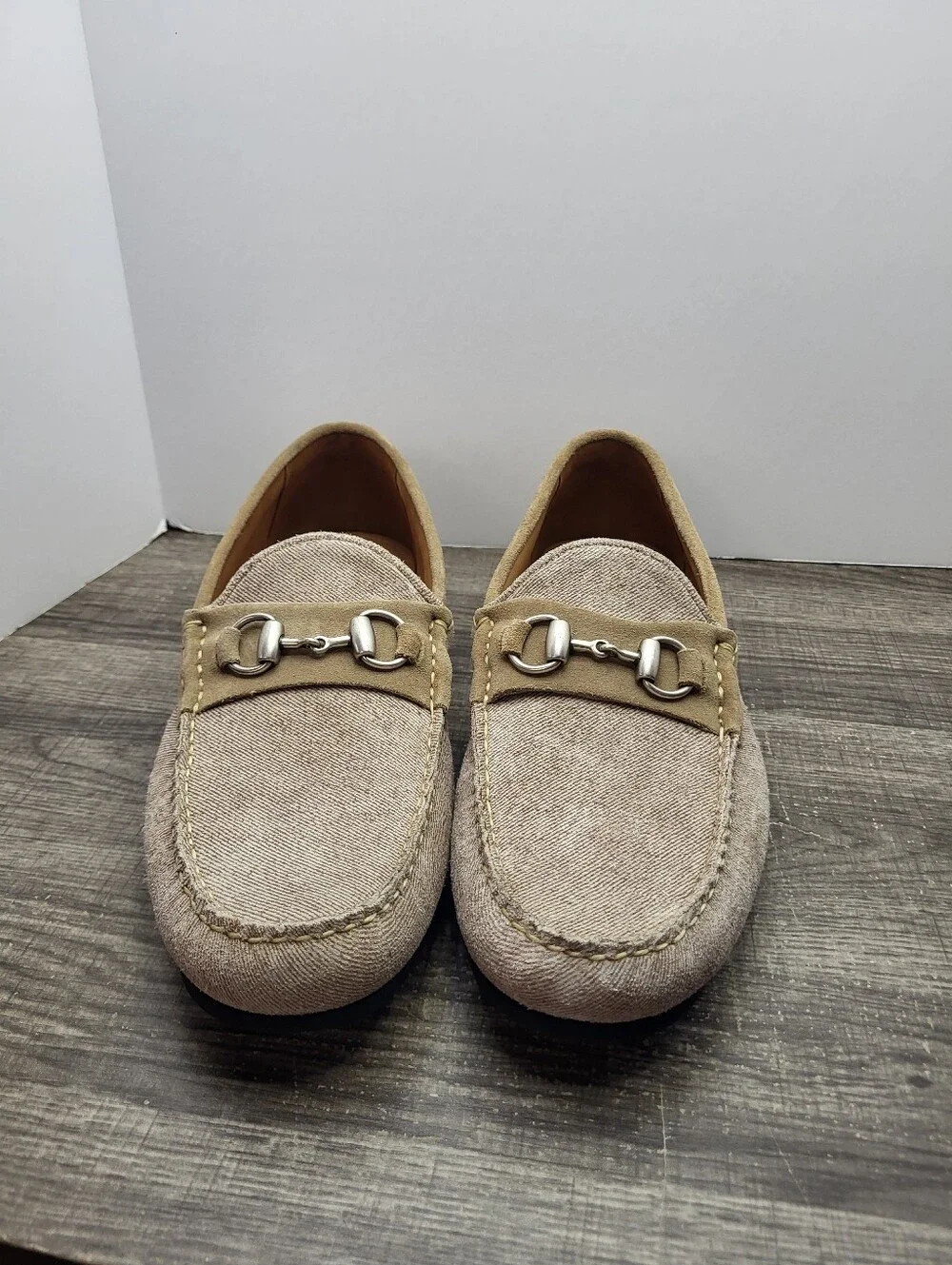 Allen Edmonds Sebastian Bit Driving Loafers Shoe Mens Size 12 D Bone New